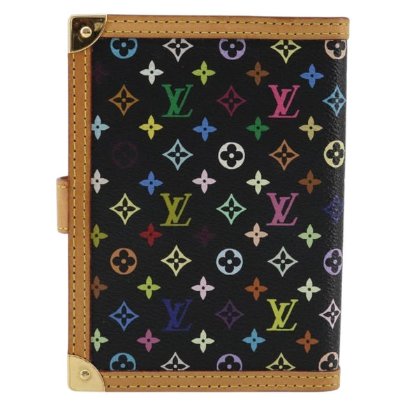 LOUIS VUITTON Monogram Multicolor Agenda PM Day Cover Black R20895 Auth 176772V
