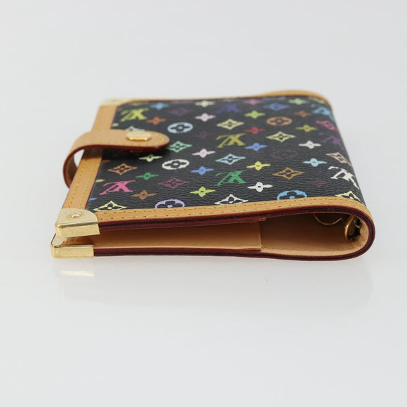 LOUIS VUITTON Monogram Multicolor Agenda PM Day Cover Black R20895 Auth 176772V