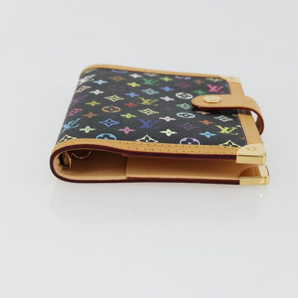 LOUIS VUITTON Monogram Multicolor Agenda PM Day Cover Black R20895 Auth 176772V