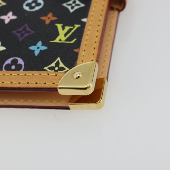 LOUIS VUITTON Monogram Multicolor Agenda PM Day Cover Black R20895 Auth 176772V