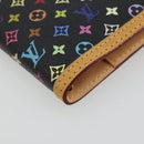 LOUIS VUITTON Monogram Multicolor Agenda PM Day Cover Black R20895 Auth 176772V-14