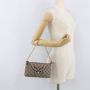 GUCCI GG Supreme Chain Shoulder Bag PVC Beige Gold 456866 Auth 176776A-23