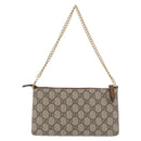 GUCCI GG Supreme Chain Shoulder Bag PVC Beige Gold 456866 Auth 176776A-3