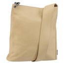 GUCCI Shoulder Bag Leather Beige Silver 91761 Auth 176780-1