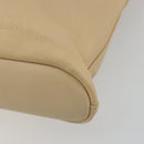 GUCCI Shoulder Bag Leather Beige Silver 91761 Auth 176780-16