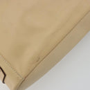 GUCCI Shoulder Bag Leather Beige Silver 91761 Auth 176780-9