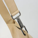 GUCCI Shoulder Bag Leather Beige Silver 91761 Auth 176780-10