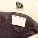 GUCCI Shoulder Bag Leather Beige Silver 91761 Auth 176780-19