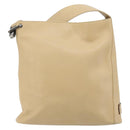 GUCCI Shoulder Bag Leather Beige Silver 91761 Auth 176780-13