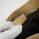 GUCCI Shoulder Bag Leather Beige Silver 91761 Auth 176780-12