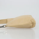 GUCCI Shoulder Bag Leather Beige Silver 91761 Auth 176780-4