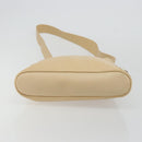 GUCCI Shoulder Bag Leather Beige Silver 91761 Auth 176780-5