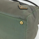PRADA Shoulder Bag Nylon 2way Green Gold Auth 176782-9