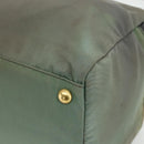 PRADA Shoulder Bag Nylon 2way Green Gold Auth 176782-17