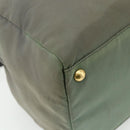 PRADA Shoulder Bag Nylon 2way Green Gold Auth 176782-18