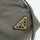 PRADA Shoulder Bag Nylon 2way Green Gold Auth 176782-19