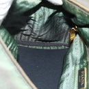 PRADA Shoulder Bag Nylon 2way Green Gold Auth 176782-23