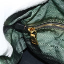 PRADA Shoulder Bag Nylon 2way Green Gold Auth 176782-24