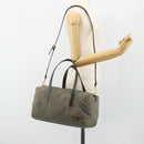 PRADA Shoulder Bag Nylon 2way Green Gold Auth 176782-27