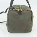 PRADA Shoulder Bag Nylon 2way Green Gold Auth 176782-4