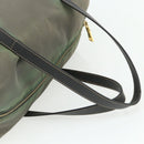 PRADA Shoulder Bag Nylon 2way Green Gold Auth 176782-7