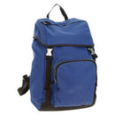 PRADA Backpack Canvas Blue Silver Auth 176786-1