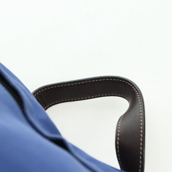 PRADA Backpack Canvas Blue Silver Auth 176786