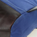 PRADA Backpack Canvas Blue Silver Auth 176786-18