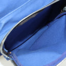 PRADA Backpack Canvas Blue Silver Auth 176786-20