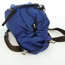 PRADA Backpack Canvas Blue Silver Auth 176786-10