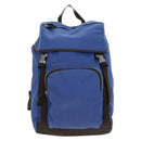 PRADA Backpack Canvas Blue Silver Auth 176786-13