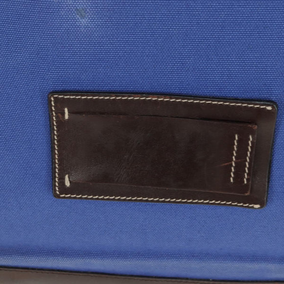 PRADA Backpack Canvas Blue Silver Auth 176786