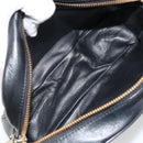 Salvatore Ferragamo Gancini Chain Shoulder Bag Leather Black Gold Auth 176787-16