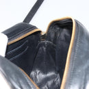 Salvatore Ferragamo Gancini Chain Shoulder Bag Leather Black Gold Auth 176787-17