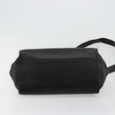 Salvatore Ferragamo Gancini Sofia Hand Bag Leather 2way Black Gold Auth 176789-5
