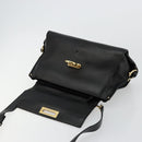 Salvatore Ferragamo Gancini Sofia Hand Bag Leather 2way Black Gold Auth 176789-20