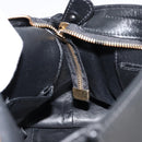 Salvatore Ferragamo Gancini Sofia Hand Bag Leather 2way Black Gold Auth 176789-24