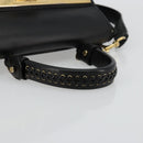 Salvatore Ferragamo Gancini Sofia Hand Bag Leather 2way Black Gold Auth 176789-7