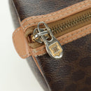 CELINE Macadam Canvas Boston Bag PVC Leather Brown Gold Auth 176802V-8