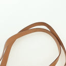 CELINE Macadam Canvas Boston Bag PVC Leather Brown Gold Auth 176802V-14