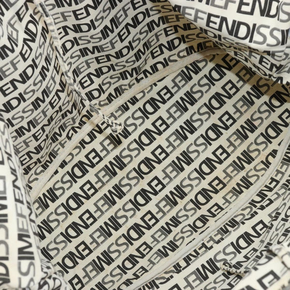 FENDI FENDISSIME Tote Bag Nylon White CC Auth 176808