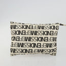 FENDI FENDISSIME Tote Bag Nylon White CC Auth 176808-19
