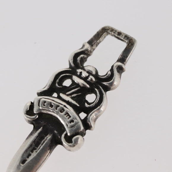 Chrome Hearts Dagger Charm Hanger bovenzijde Ag925 Zilver Auth 176815SM