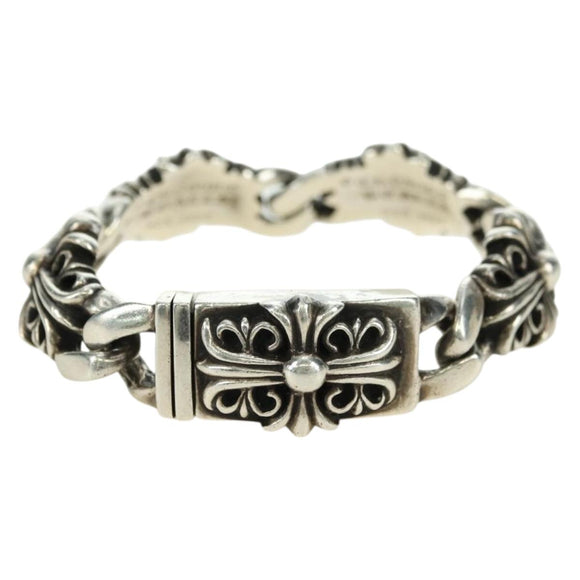 Chrome Hearts Keeper Link ID Bracelet Ag925 4 Links Silver Auth 176817SM
