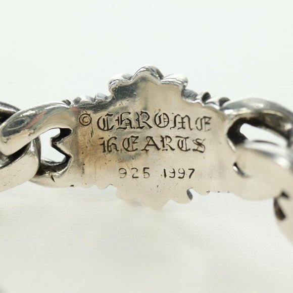 Chrome Hearts Keeper Link ID Bracelet Ag925 4 Links Silver Auth 176817SM