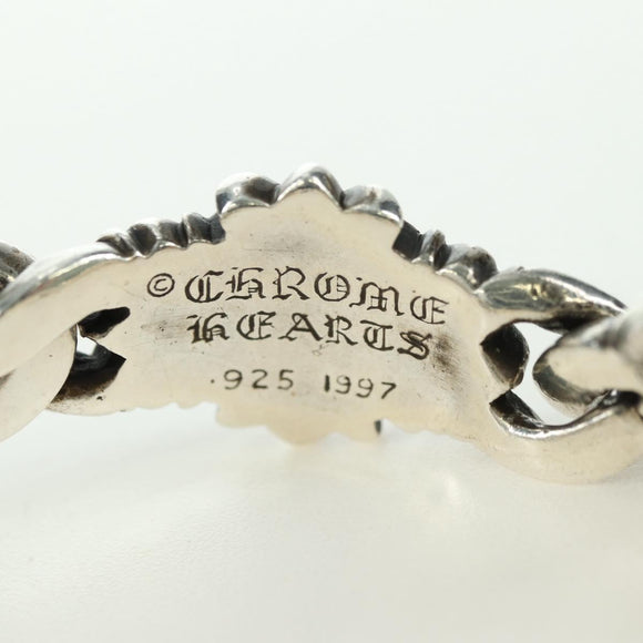 Chrome Hearts Keeper Link ID Bracelet Ag925 4 Links Silver Auth 176817SM