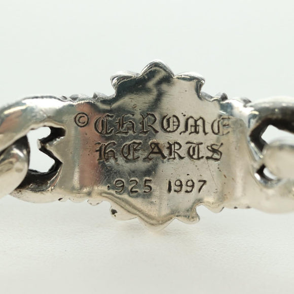 Chrome Hearts Keeper Link ID Bracelet Ag925 4 Links Silver Auth 176817SM