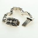 Chrome Hearts Keeper Link ID Bracelet Ag925 4 Links Silver Auth 176817SM-14