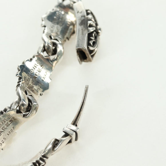 Chrome Hearts Keeper Link ID Bracelet Ag925 4 Links Silver Auth 176817SM