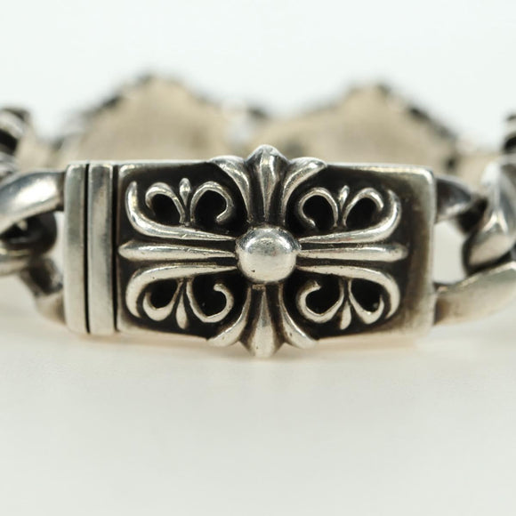 Chrome Hearts Keeper Link ID Bracelet Ag925 4 Links Silver Auth 176817SM